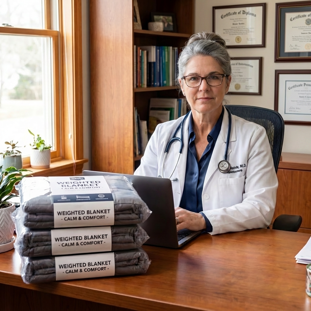 Dr. Josephine Hawthorn at her desk